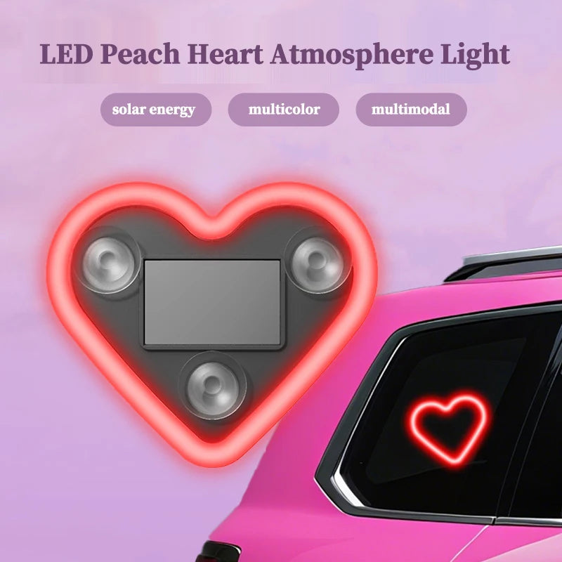 Solar Heart LED Interior Light - Wireless Ambient Atmosphere Lamp Tidesmit