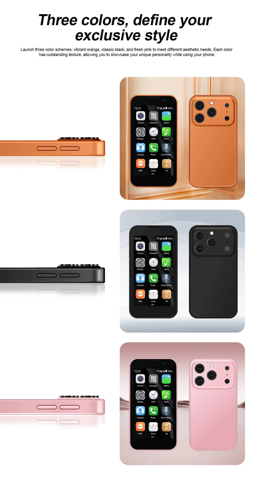 NEW SERVO 17SE Mini Smartphone 3G WCDMA Android 9.0 Dual SIM Standby 2GB+16GB Wifi GPS Play Store Pocket Smart Phone 3.0 Display