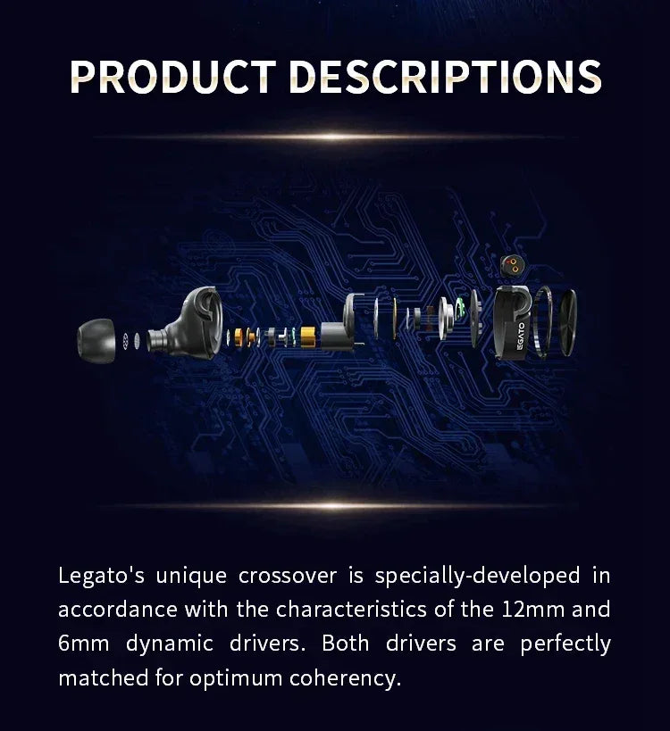 7HZ Legato Dual Dynamic Driver HiFi IEMs by Tidesmit Tidesmit
