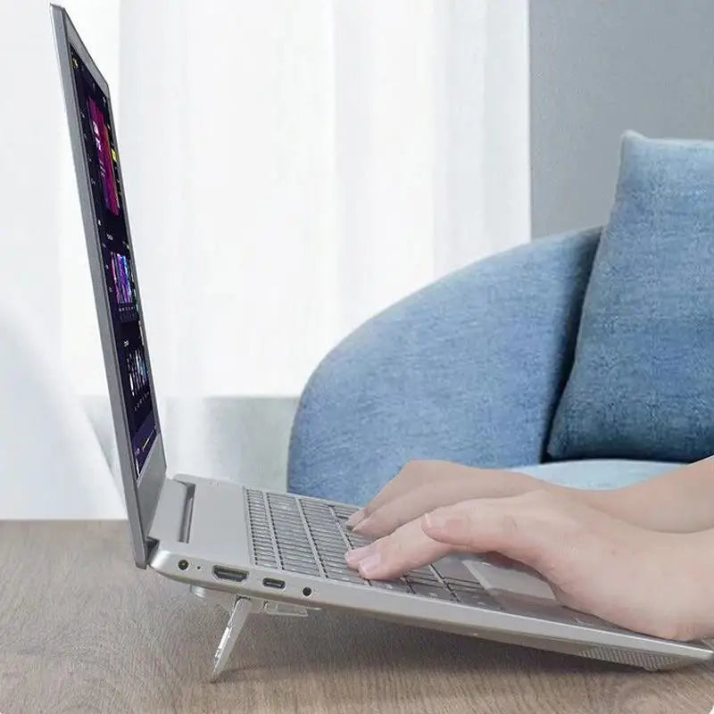 2-pack Hopfällbart Laptopställ - Portabelt Notebook-stöd, Justerbar Höjare, Kylfunktion, Universellt för Laptop och Surfplatta