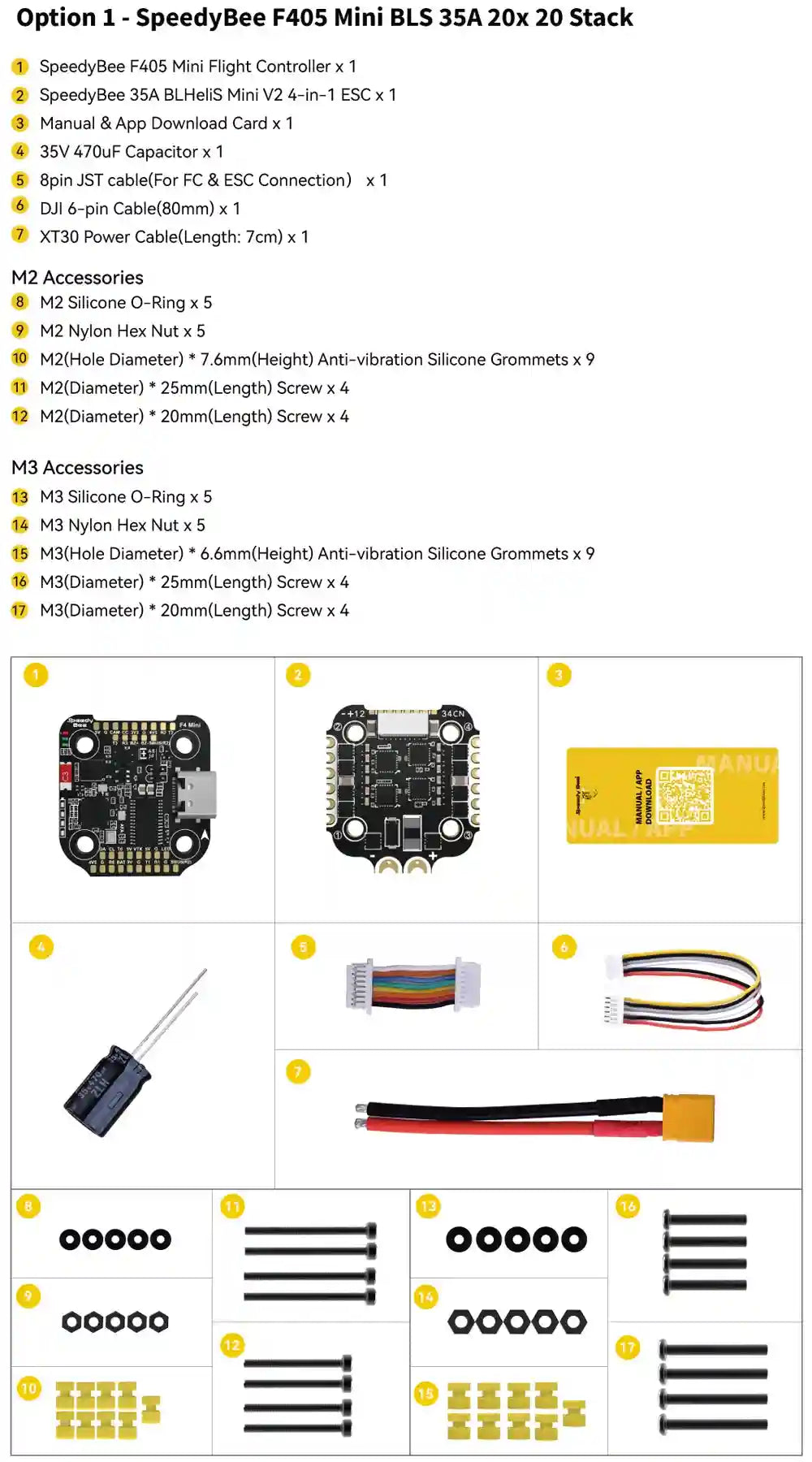 SpeedyBee F405 Mini Stack 35A 6S ESC for Reliable FPV Drones Tidesmit