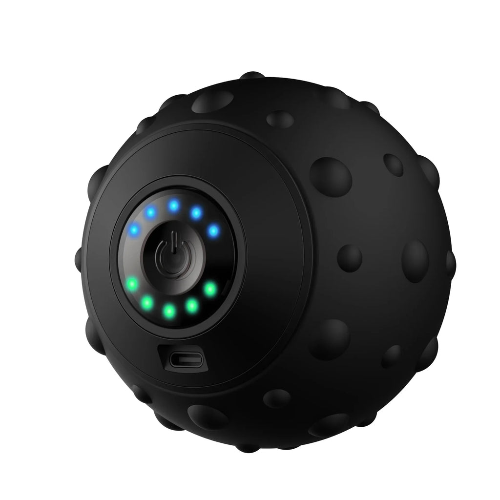 Vibrating Massage Ball for Muscle Recovery - Portable Therapy Tool Relaxation Treatment black Tidesmit