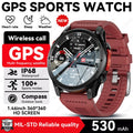 LIGE 2026 New GPS Path Smart Watch 530mAh Battery IP68 Waterproof Sports Run Tracker BT Call Outdoor Compass Military Smartwatch