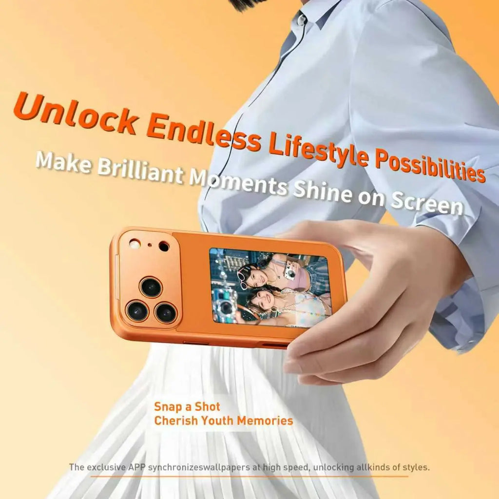 NFC E-Ink Phone Case for iPhone 17 Pro Max with Shock-Absorbing Frame Tidesmit
