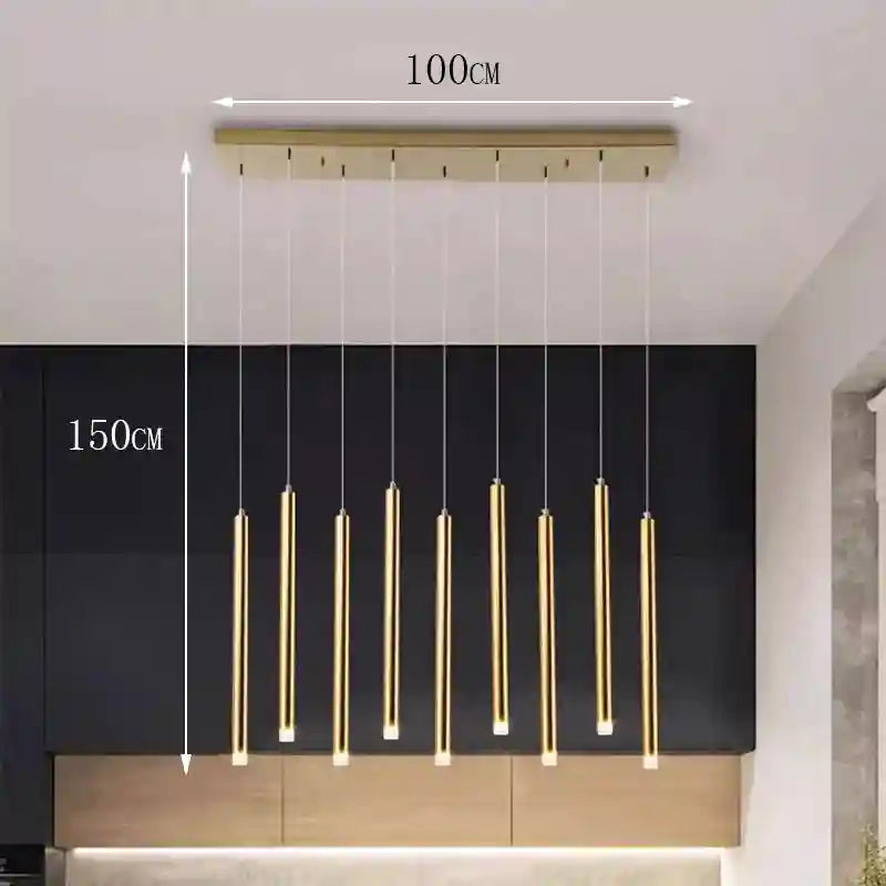 Crystal Stair LED Ring Light | Modern Dimmable Hanging Chandelier golden 9heads Tidesmit