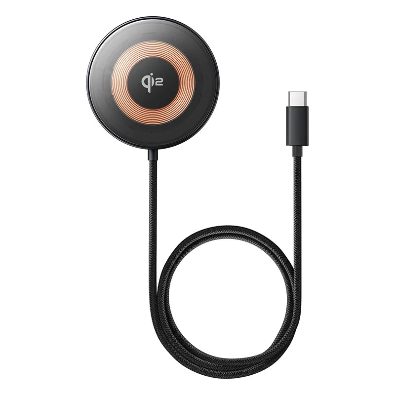 Magnetic Wireless Charger for iPhone 16 15 with Stand | Tidesmit Clear Black Tidesmit