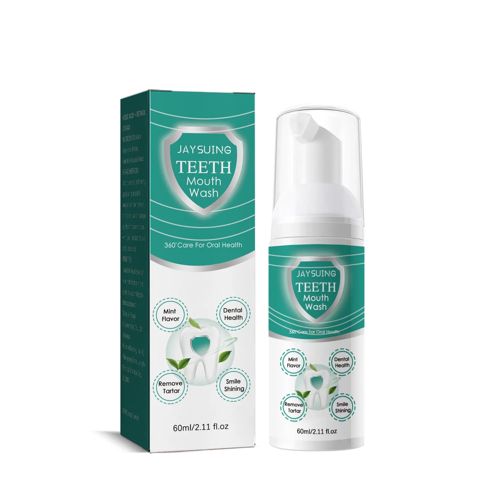 Tidesmit teeth whitening cleansing mousse for plaque removal, stain brightening, and fresh breath oral hygiene