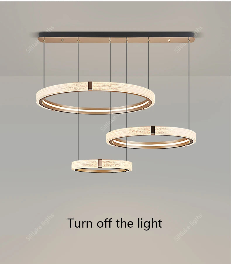 Modern Round LED Ring Light – Adjustable Minimalist Pendant 40-80cm Tidesmit