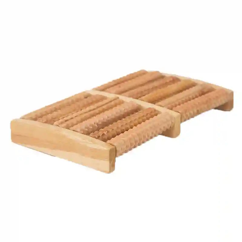Wooden Foot Massager Roller for Reflexology and Home Stress Relief Relaxation Treatment Tidesmit