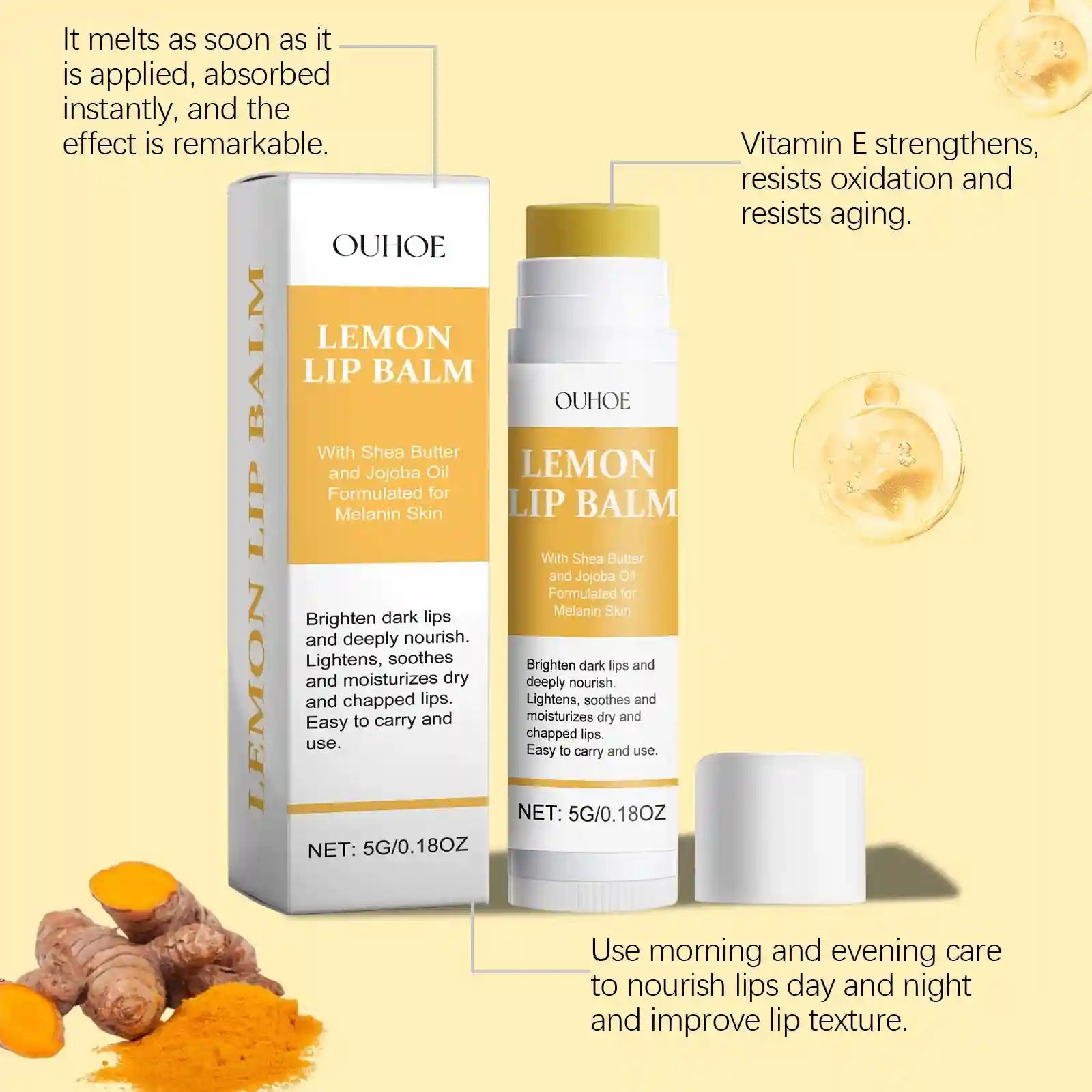 Dark Lip Lightening Balm - Exfoliating Lip Mask Treatment by Tidesmit Lip Care Tidesmit