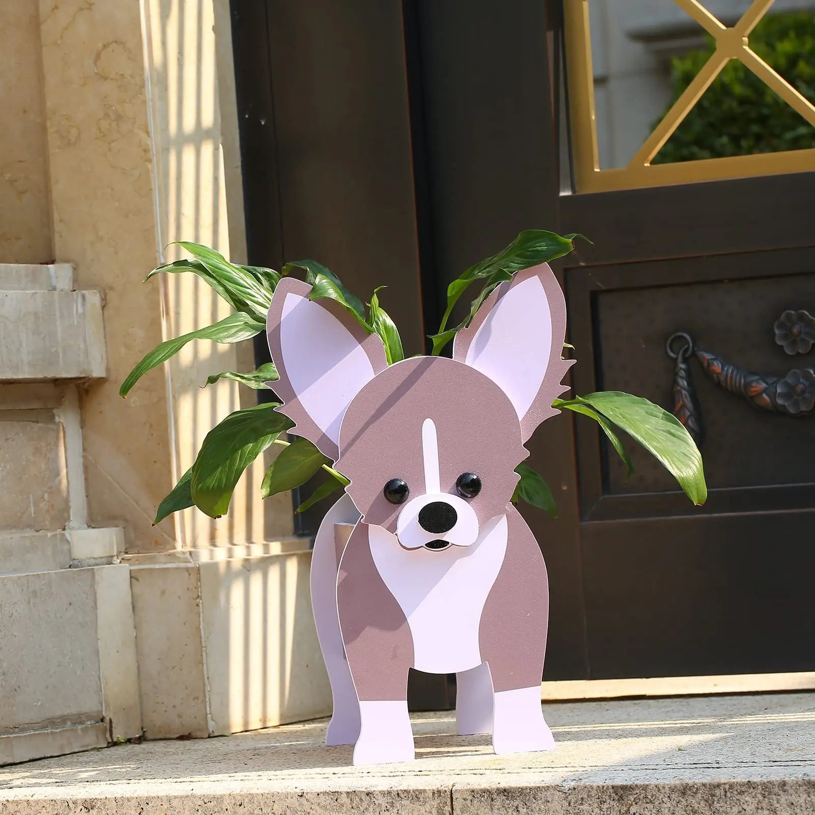 Cute Animal DIY Flower Planter PVC Pet Dog Potted Garden Yard Decoration Plant Container Holder Decor Garden Flower Pots  Orname
