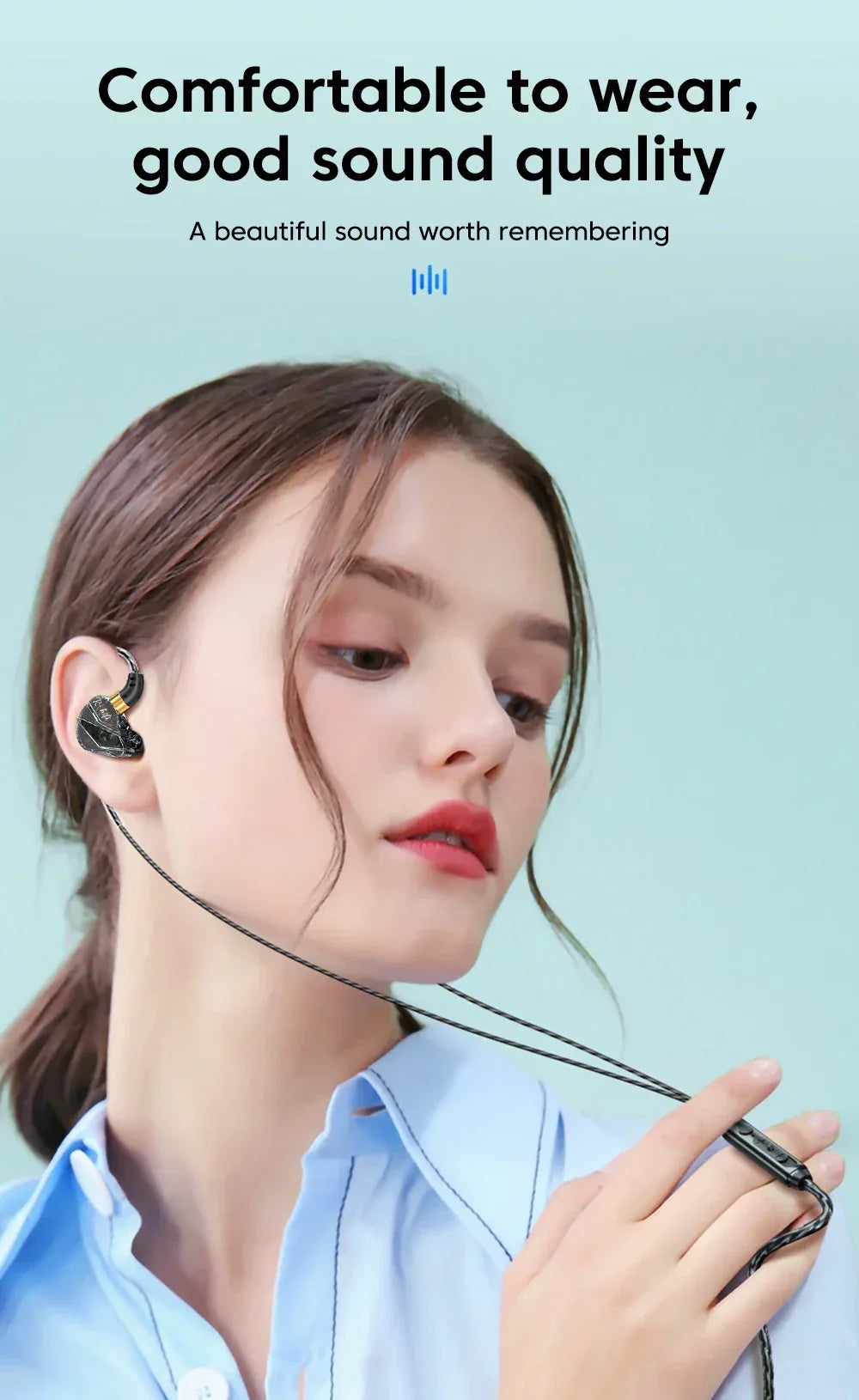 Tidesmit USB-C Wired Earbuds with 9D HiFi Stereo Bass - S16 Series Tidesmit