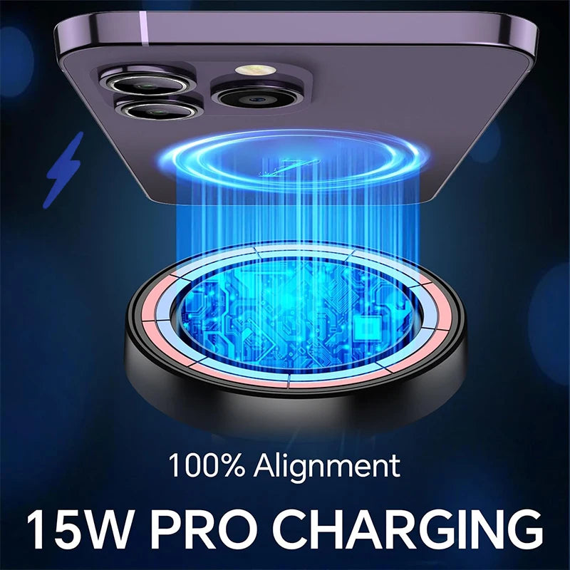 Magnetic Wireless Car Charger for iPhone 16-13 - Fast Qi Charging Tidesmit