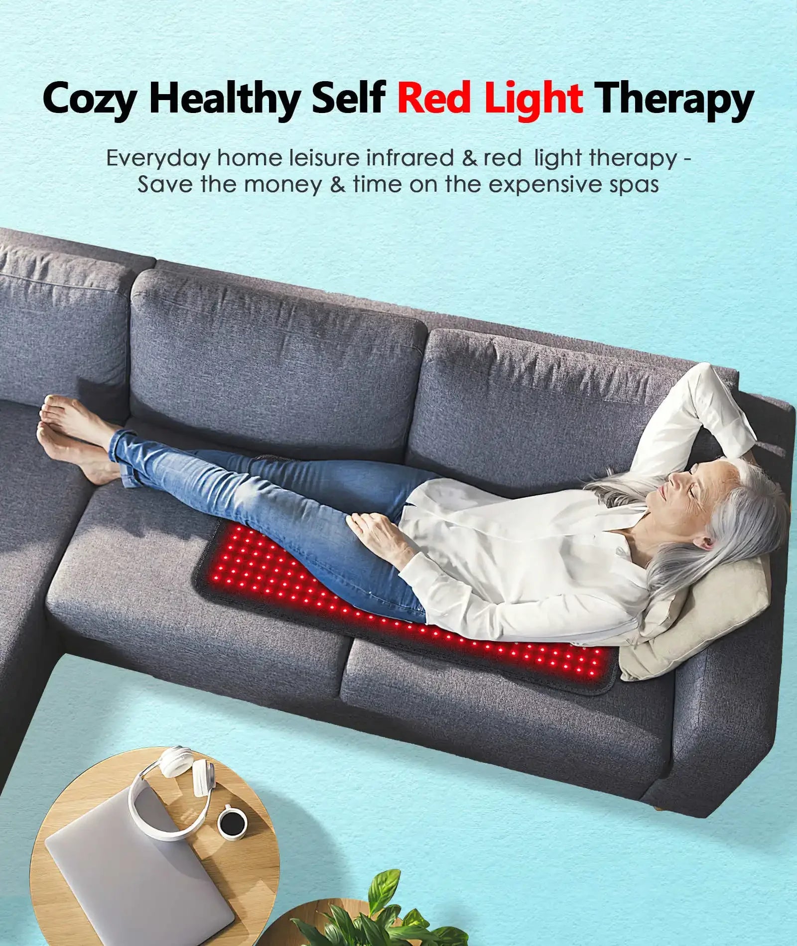 Red Light Therapy Heating Pad for Muscle Relief - Tidesmit Wellness Massage Chairs Tidesmit