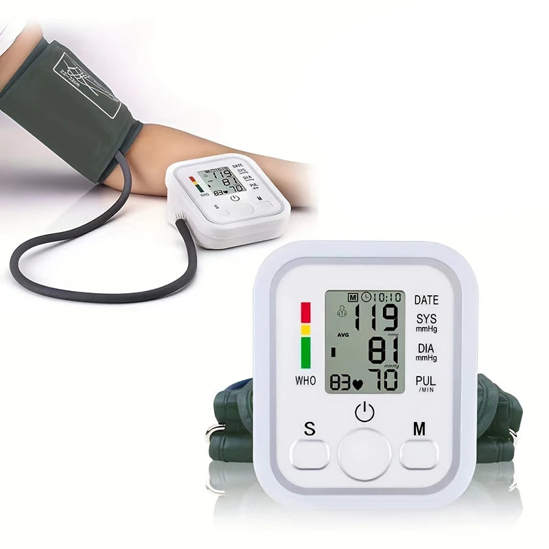 Arm Automatic Blood Pressure Monitor 32 Cuff Medical BP Sphygmomanometer Baumanometer Meter Tonometer Heart Rate Pulse