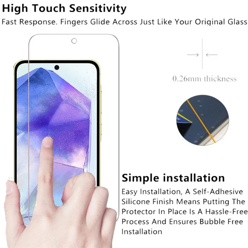 Samsung S26 Tempered Glass Screen Protector - 9H Anti-Scratch HD Clear Film Tidesmit