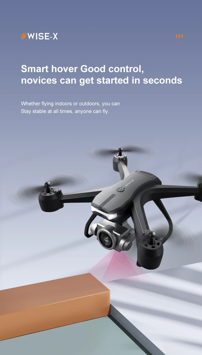 4K Dual Camera Drone: Foldable Beginner GPS Drone with Height Hold Tidesmit