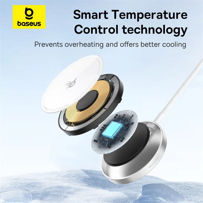 15W MagSafe Compatible Wireless Charger for iPhone 16 Series Tidesmit