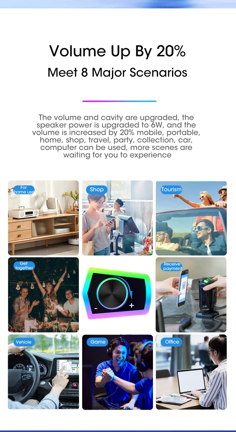 Computer Soundbar Bluetooth Speaker - 4D Surround Sound System Tidesmit