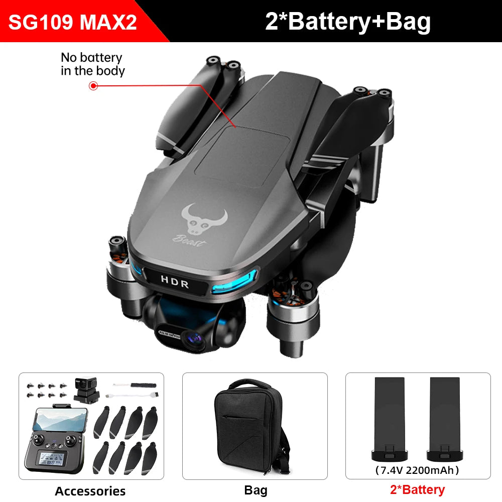 SG109 GPS Camera Drone: 4K Video with 360 Laser Obstacle Avoidance GERMANY SG109 MAX3 2B CB Tidesmit