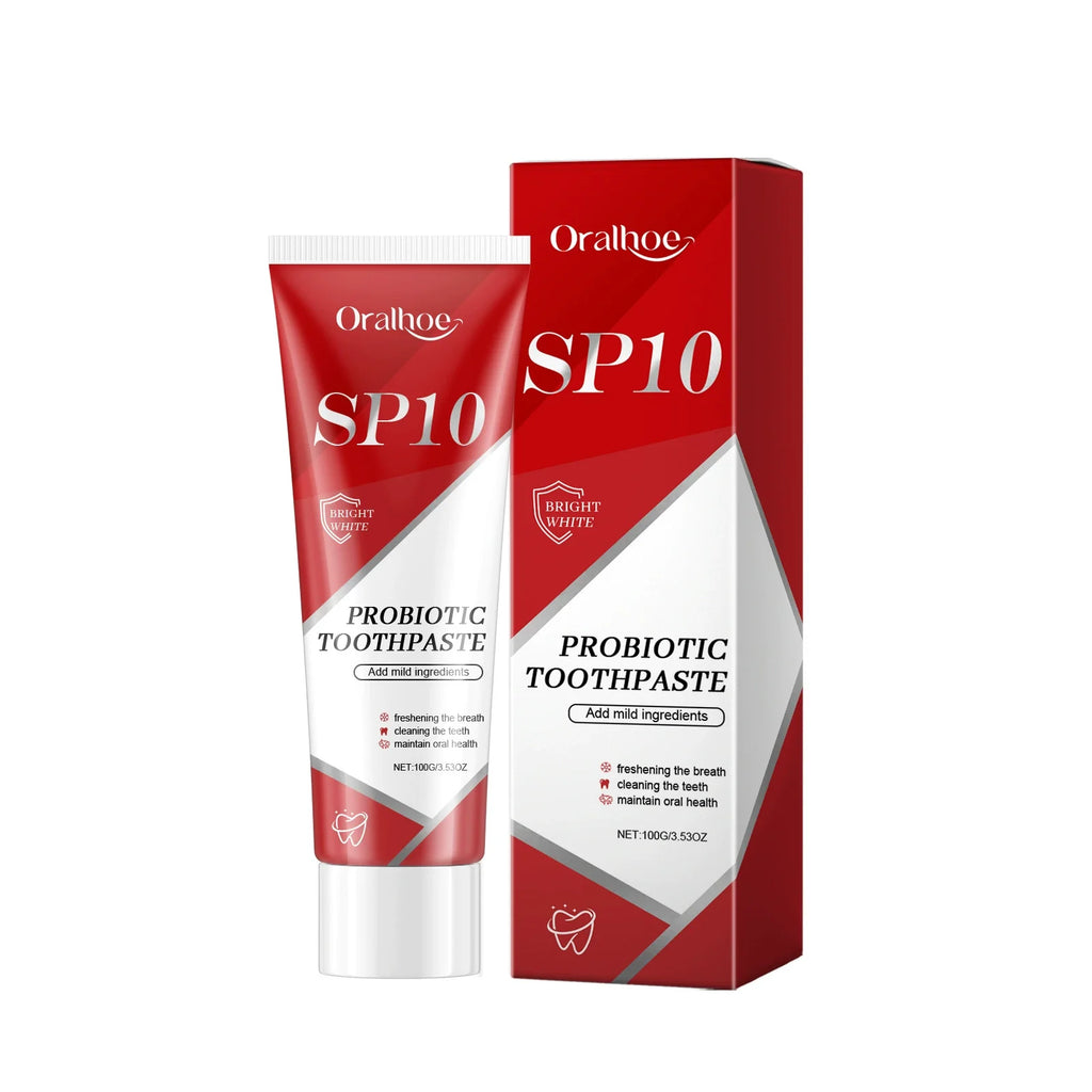 Tidesmit SP-10 Probiotic Toothpaste for plaque removal, stain whitening, and fresh breath oral hygiene care