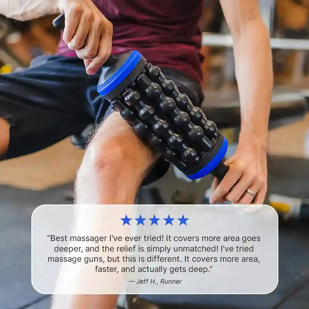 Tidesmit Electric Massage Roller | Deep Tissue Muscle Recovery | Black Massage Roller Tidesmit