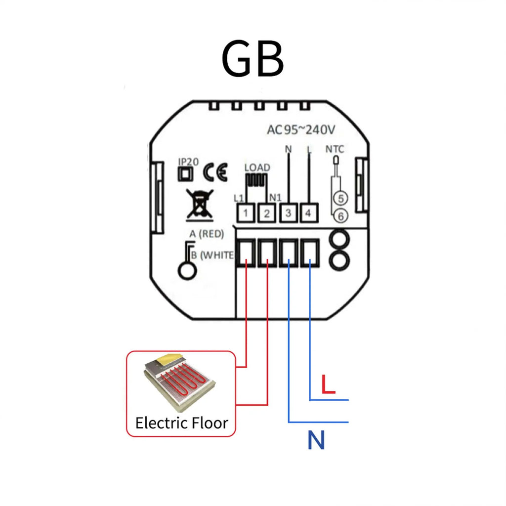 MOES Thermostat WiFi Wireless Room Temperature Controller of Water/Electric Floor Heating Gas Boiler Humidity Tuya Alexa Google