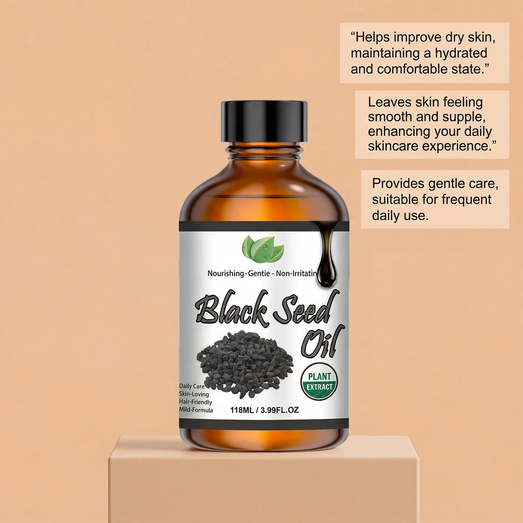 Organic Black Seed Oil Hair,Body & Face Nourishing Moisturize Essence Oil Natural Smooth Skin Care Product Multi Effect Care Oil