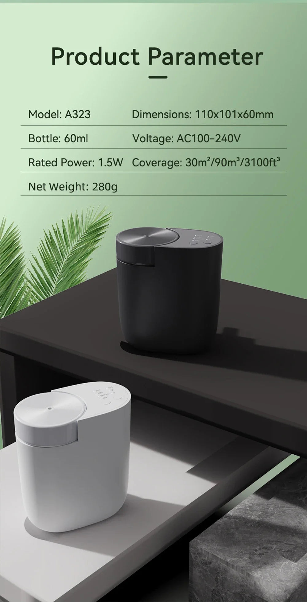 Smart Bluetooth Wall Plug in Waterless Essential Oil Aroma Diffuser Air Freshener Bluetooth Aromatherapy Nebulizer Diffuser