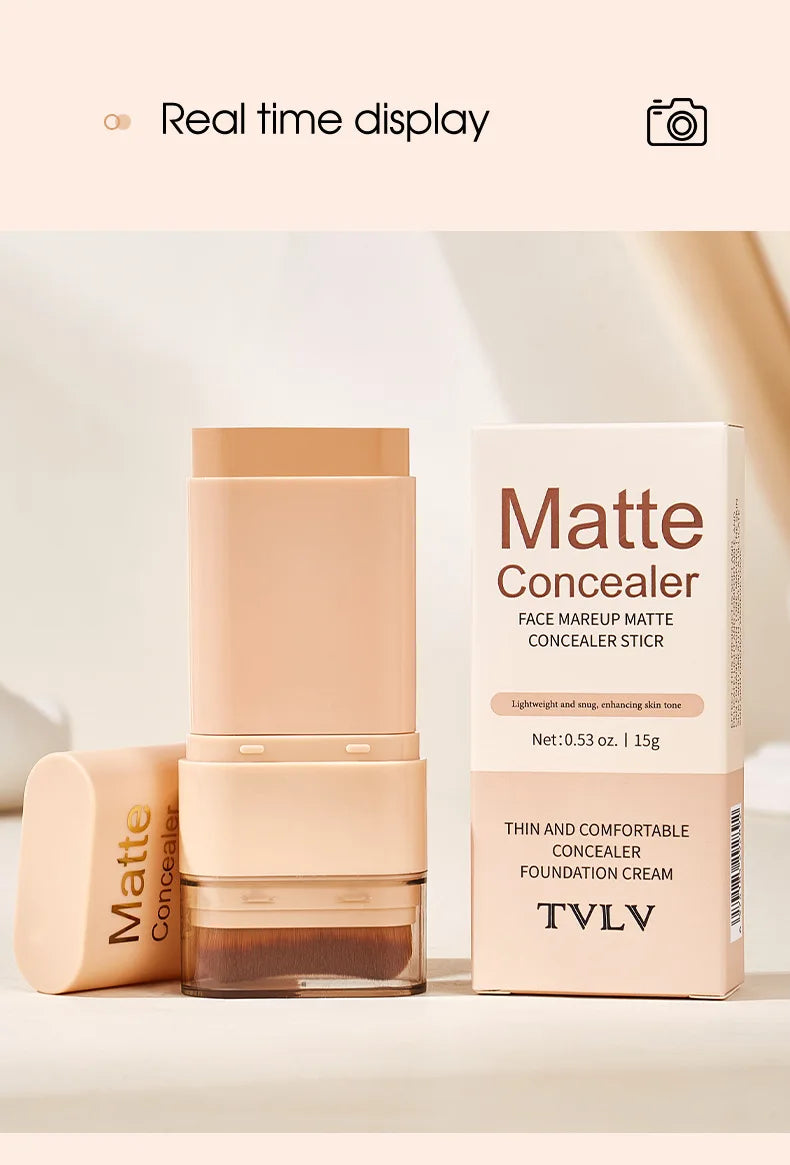 Tidesmit double-head foundation stick texture close-up showing waterproof nine-color eraser concealer shade blend