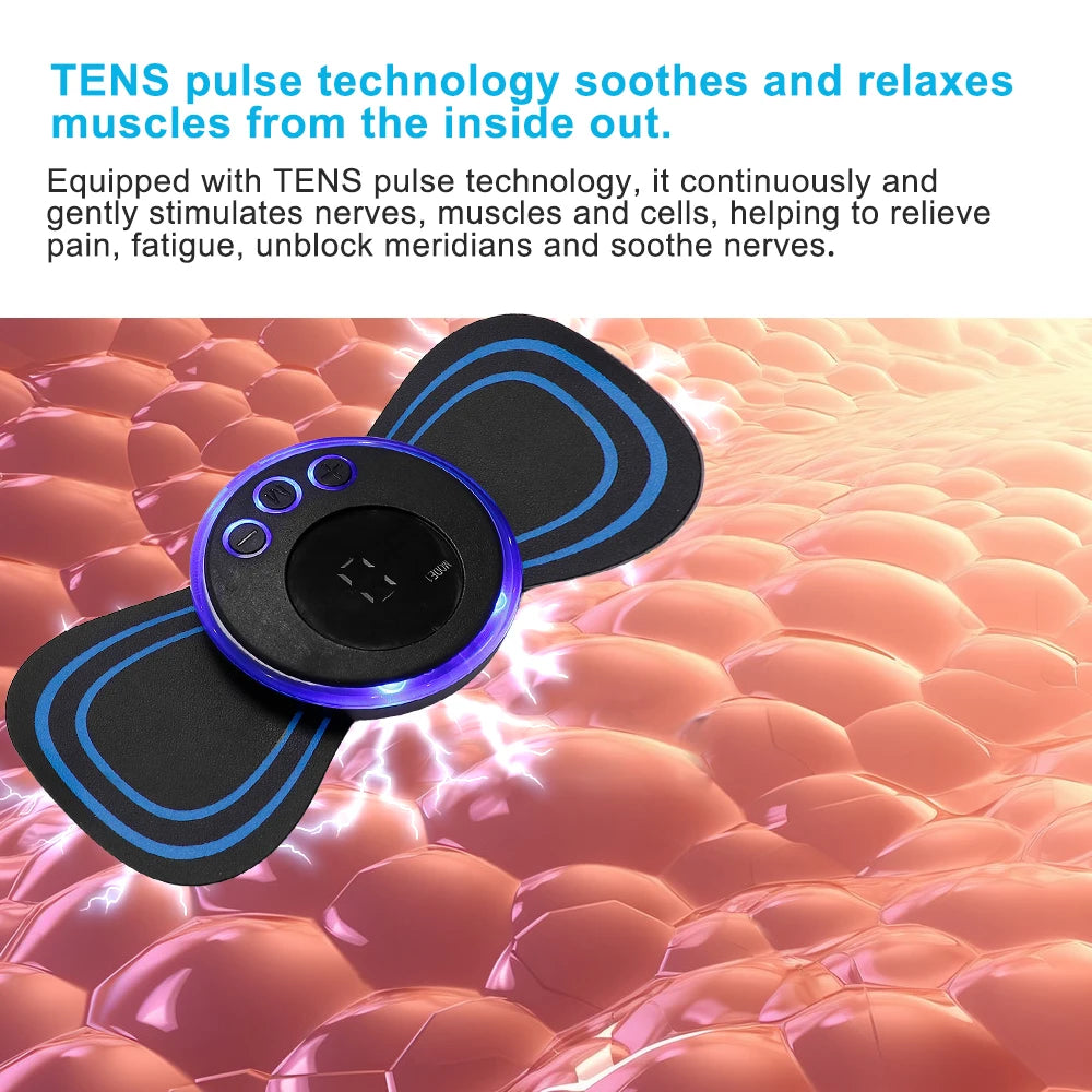 EMS Neck Massager - Portable TENS Pulse Pain Relief Patch for Muscles Body Shaping Massage Equipment Tidesmit