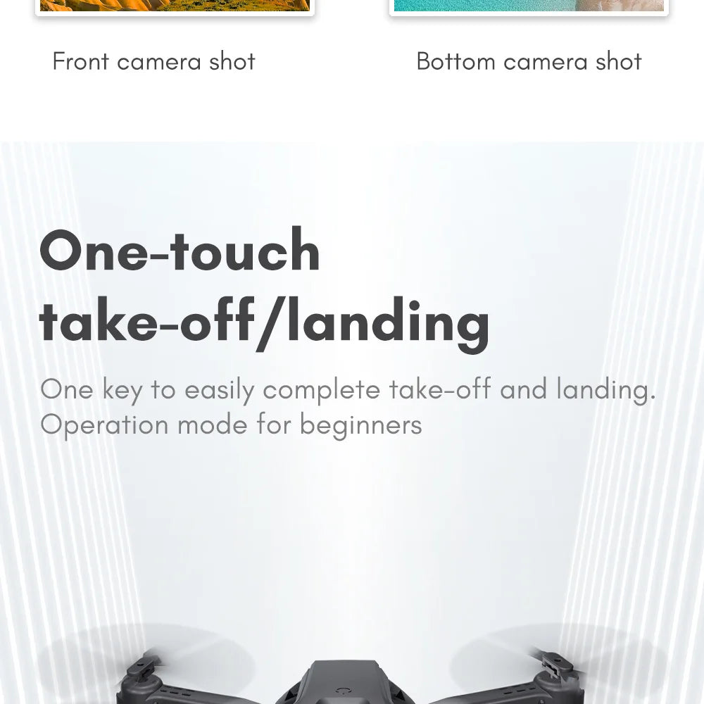 4K Camera Drone with Optical Flow Positioning - Foldable RC Aircraft Tidesmit