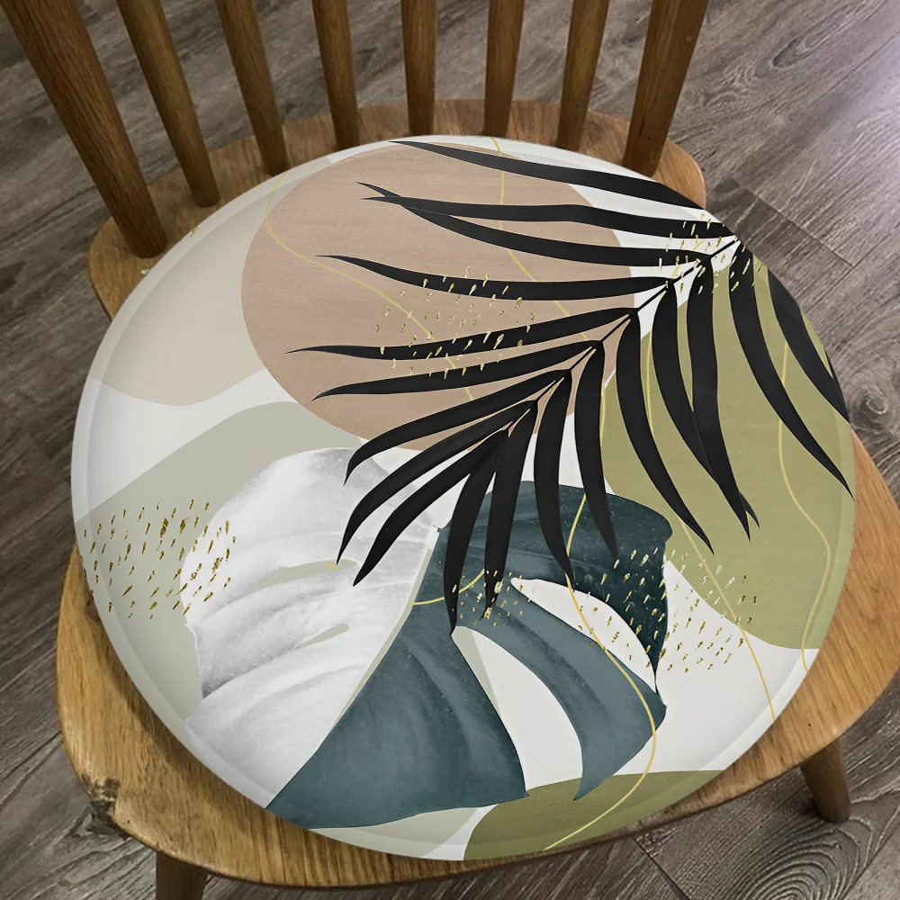 Palm Tree Leaves Art Chair Cushion Soft Office Car Seat Comfort Breathable 45x45cm Sofa Decor Tatami