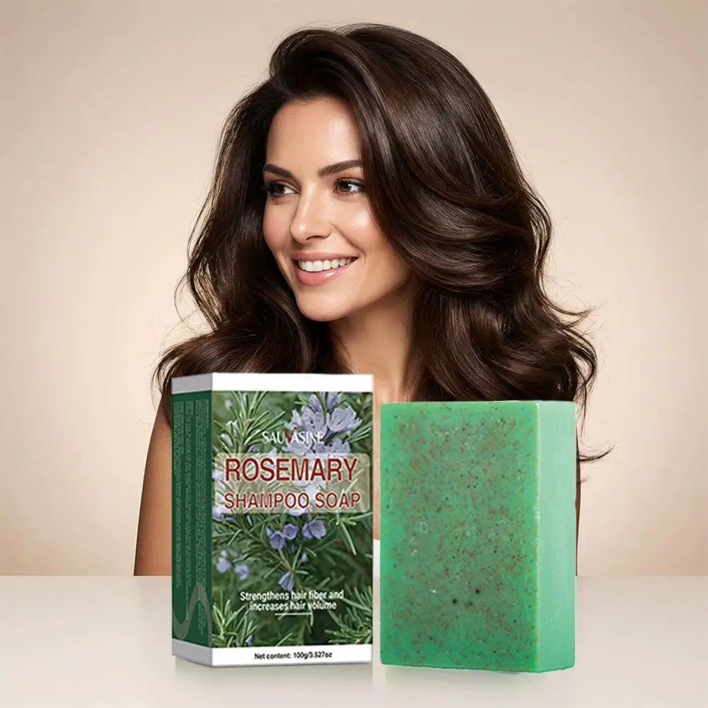 1/3/5PCS Rosemary Essential Oil Shampoo Soap 100g Deep Clean Refreshing Hair Care Bar Increases Hair Volume Moisturizing Soap