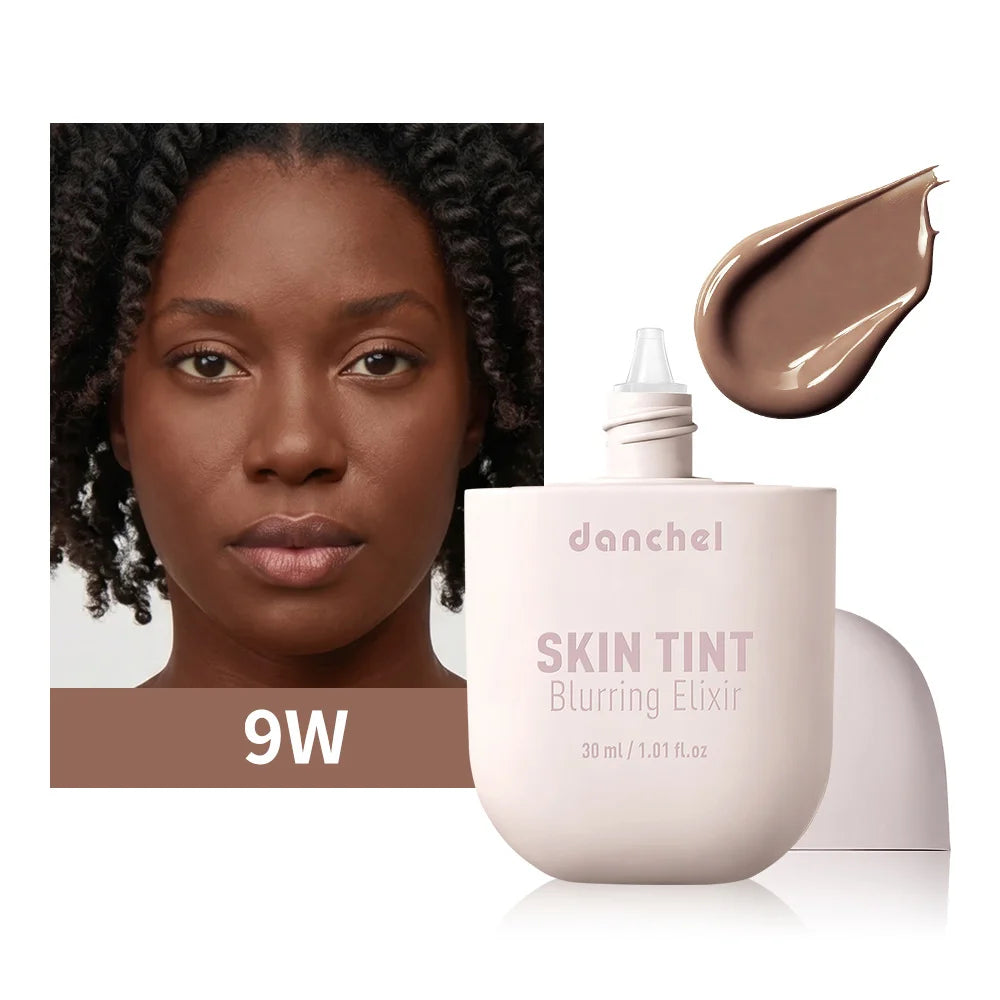 Tidesmit Skin Tint Blurring Elixir Foundation swatch showing hydrating long lasting coverage for all skin tones