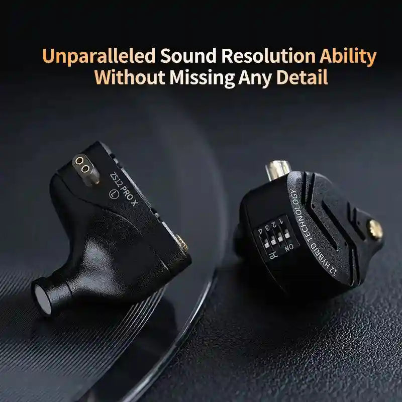 KZ ZS12 PRO X Hybrid IEMs with 1DD+5BA Drivers for Precision Audio Tidesmit