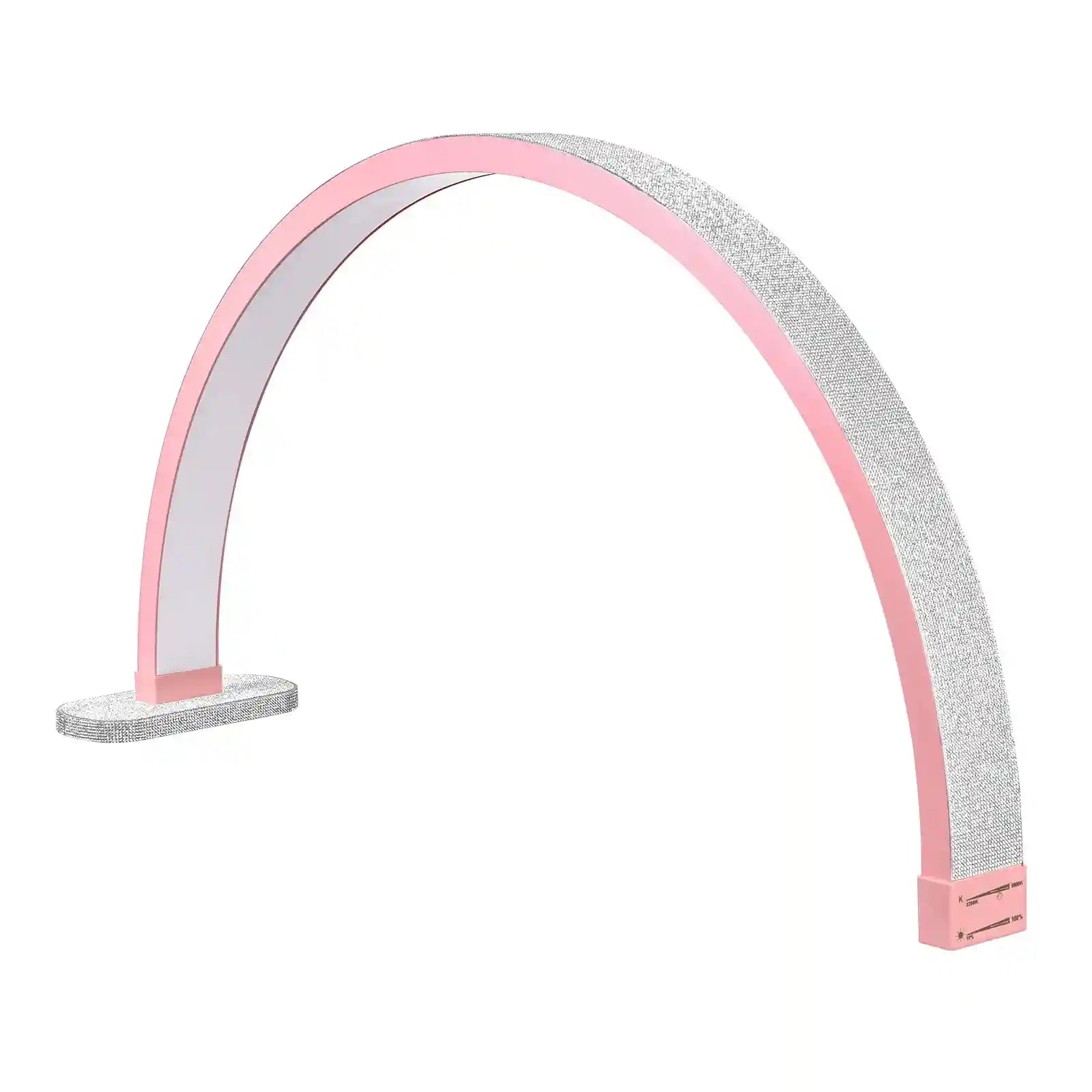 Half Moon LED Beauty Light for Lash and Nail | Adjustable 28 Inch Tidesmit Y10 pink-do 30in Tidesmit