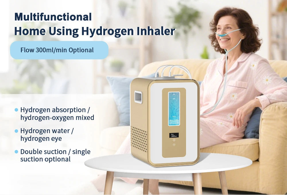Tidesmit Cawolo 300ml hydrogen water generator and HHO inhalation device showing dual outlet feature detail