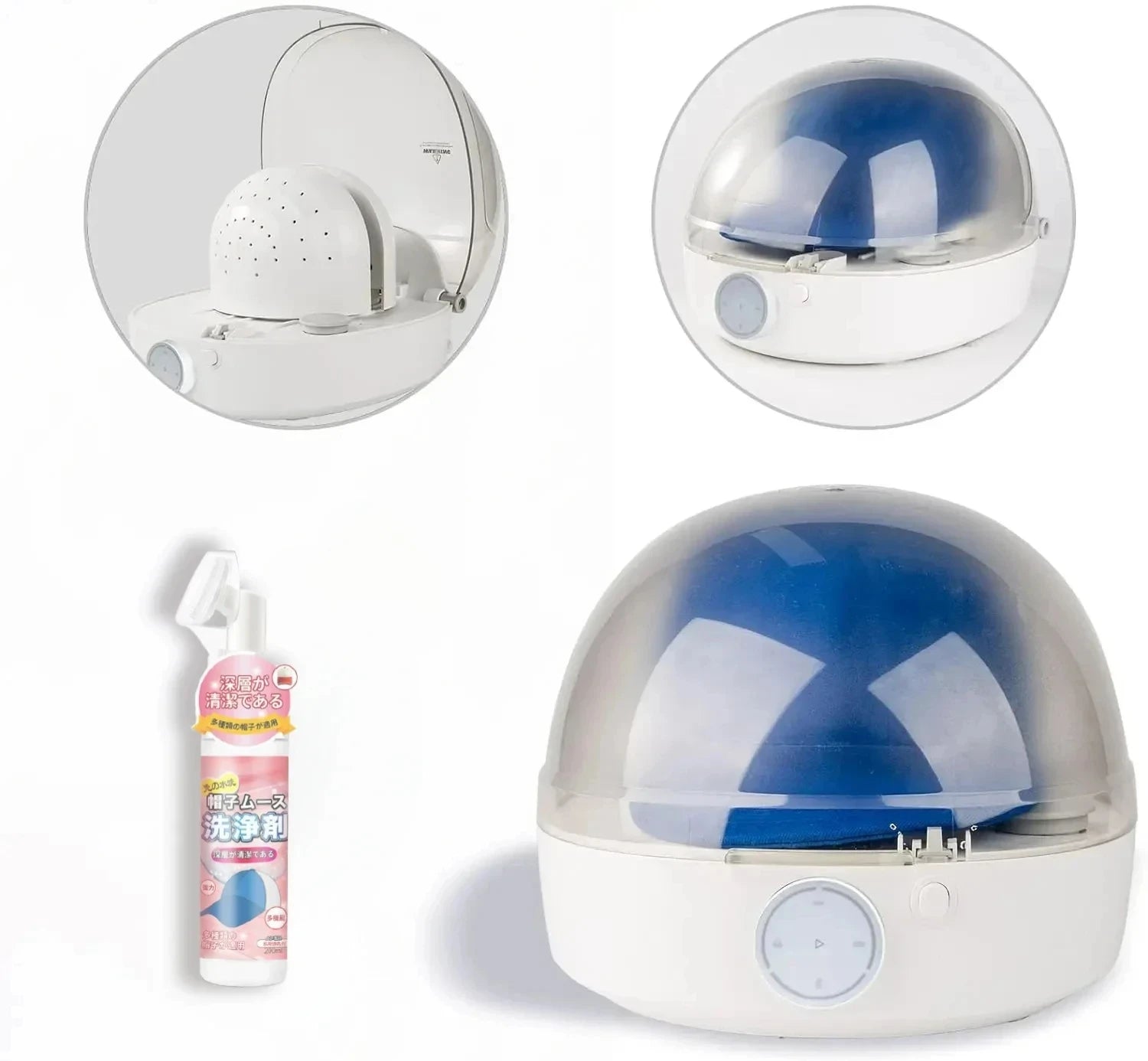 Tidesmit automatic cap cleaner with steam cleaning, ironing, and drying functions for baseball caps and bucket hats