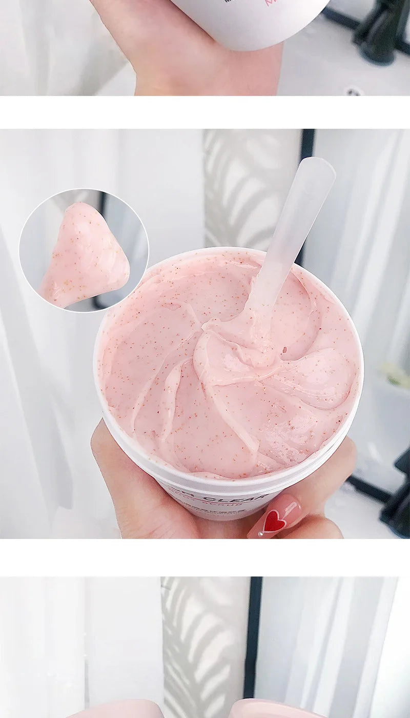 Peach Extract Body Scrub 200g - Natural Exfoliating Skin Smoothing Treatment Scrubs Treatments Tidesmit