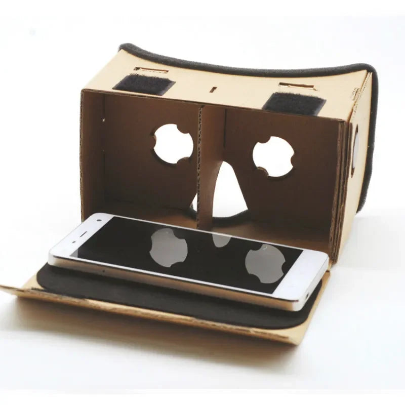 VR Headset for Smartphones - Portable 25mm Lens 3D Cardboard Kit Tidesmit