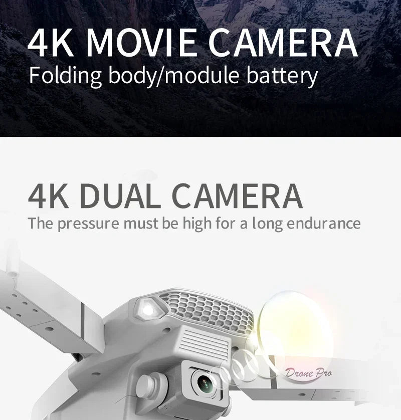 4K Foldable Camera Drone with Dual HD Lenses - Tidesmit Tidesmit