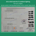 Audi A6 C7 Ambient Lighting Kit 21 Color LED with Smartphone App Control A6 A7 C7 CN Tidesmit