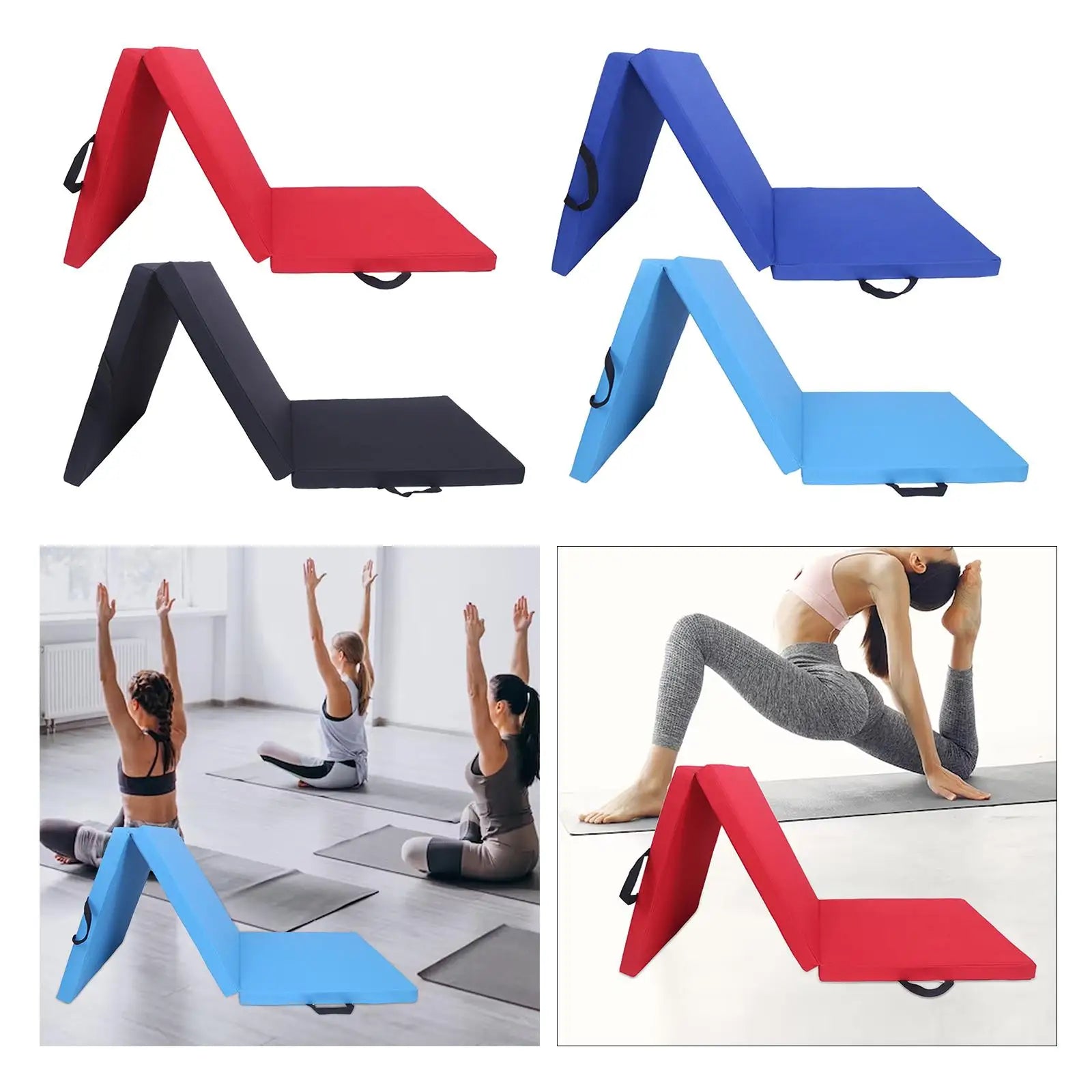 Three Fold Folding Exercise Mat Gym Thick Waterproof Yoga Pad Yoga Mat for