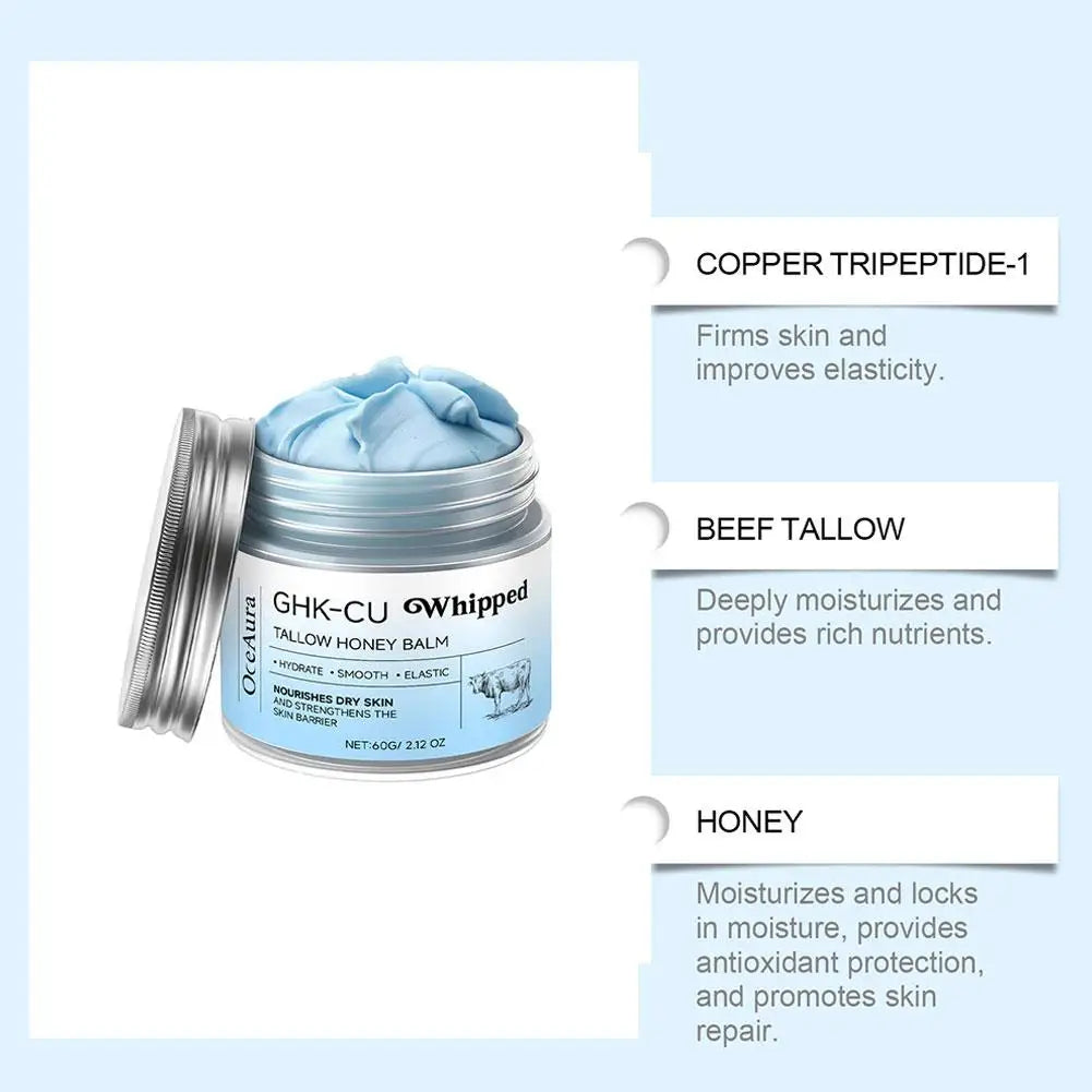 Copper Peptides GHK-Cu Beef Tallow Cream Blue Balm Manuka Honey Deep Moisturizing Nourishing Repair Barrier for All Skin Types