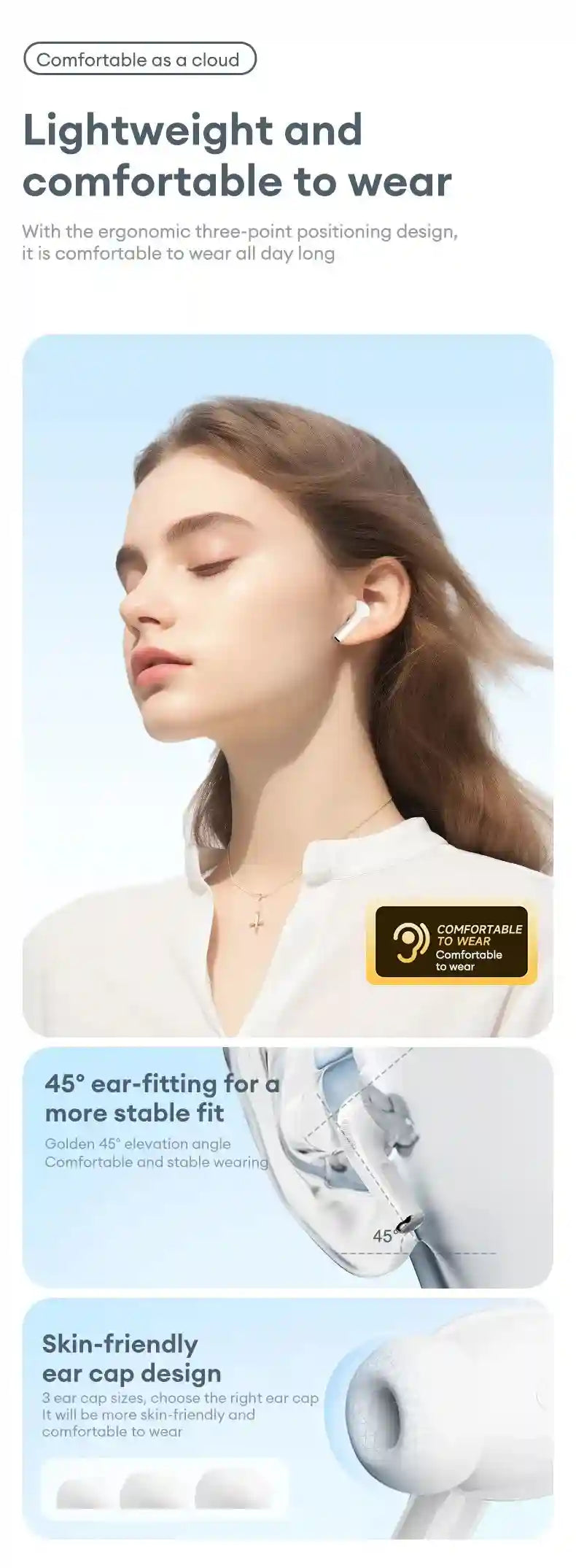 Wireless Bluetooth Earbuds with Low Latency Audio and Noise Cancellation Tidesmit