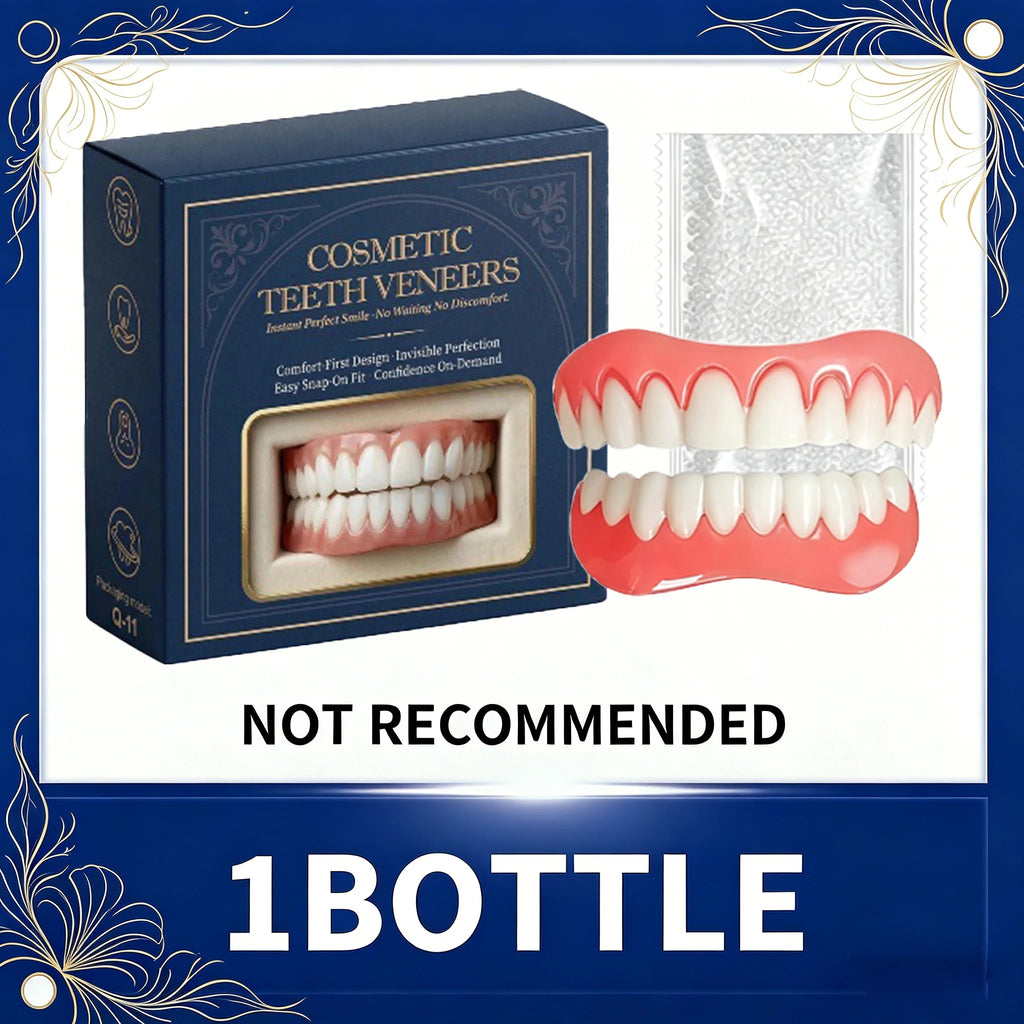Silicone Full Denture Set Moldable Fake Teeth Braces Natural Comfort Fit Instant Confidence Smile Oral Care