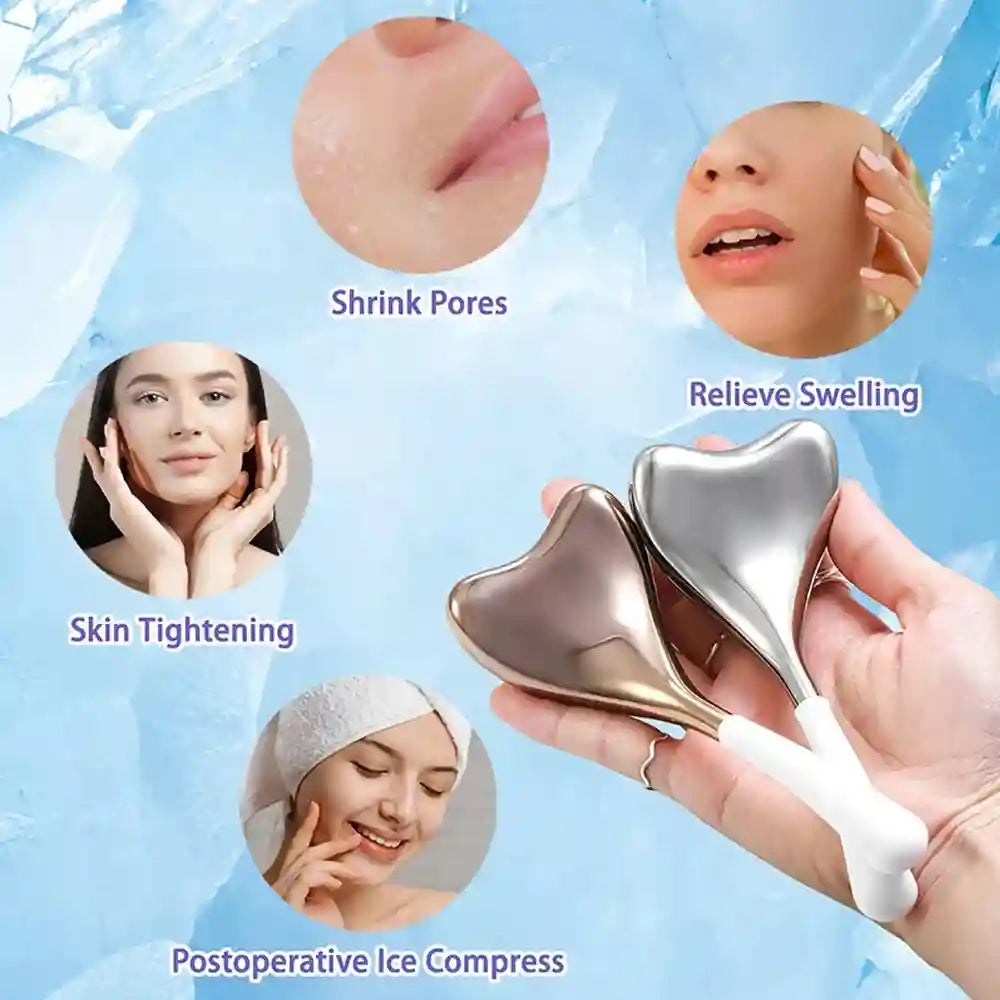 Tidesmit Stainless Steel Cooling Ice Globes for Facial Puffiness Relief Eye Massage Instrument Tidesmit