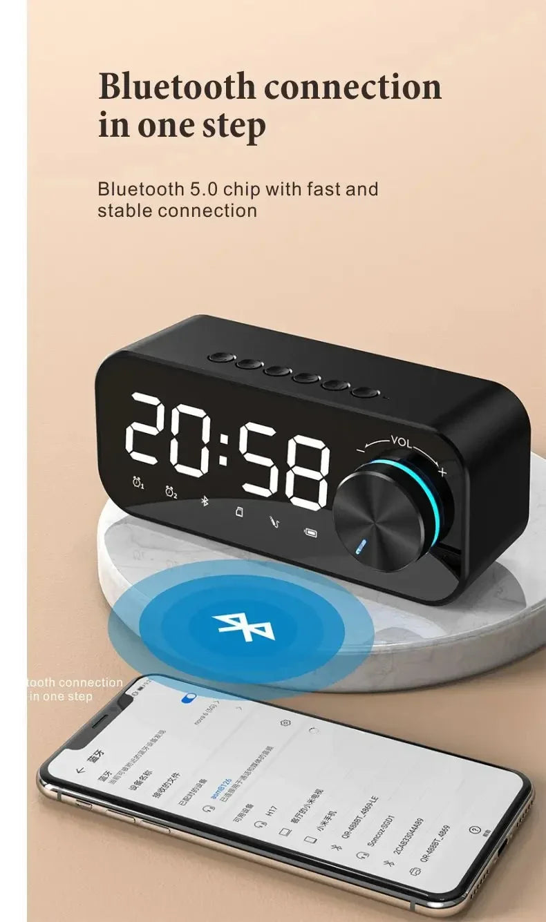 Portable Bluetooth Speaker with Alarm Clock & FM Radio | Tidesmit Tidesmit