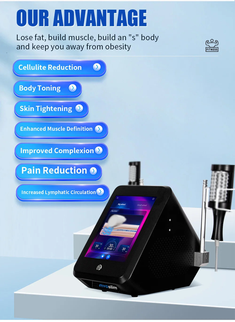 Body Sculpting Machine: RF Vacuum & Roller for Muscle Relief & Wellness Body Shaping Massage Equipment Tidesmit